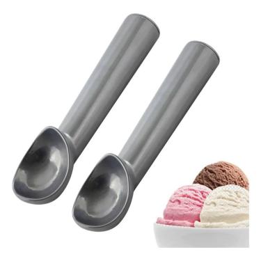 Imagem de 2X 2 Colher De Pegar Sorvete Bola Aluminio Polido Profission