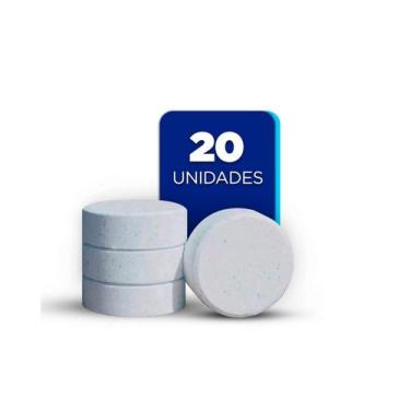Imagem de Domclor 20 Pastilhas De Cloro 200g Manutenção E Limpeza Para Piscinas