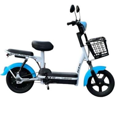 Imagem de Bicicleta Scooter Elétrica 500w GTS Super Power Cores, Branco, Azul