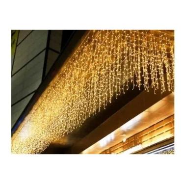 Imagem de Cascata 200 Leds 5M Pisca Pisca Branco Quente E 110V Colori