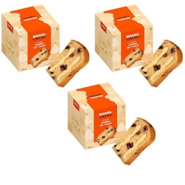 Imagem de Panetone Sonho de Natal 530g Cada Kit 3 Unidades Brasil Cacau