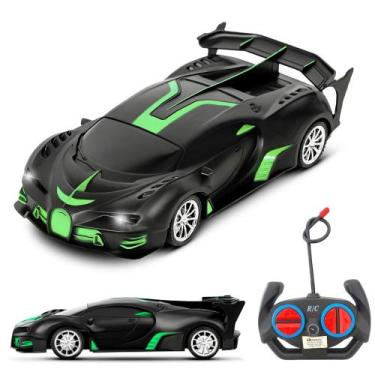 Imagem de Carrinho De Controle Remoto Preto Farol Morcego Brinquedo - TOYSMART, 