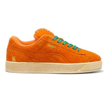 Imagem de PUMA Tênis masculino de camurça GG cenouras com cadarço casual - laranja, Laranja, 41
