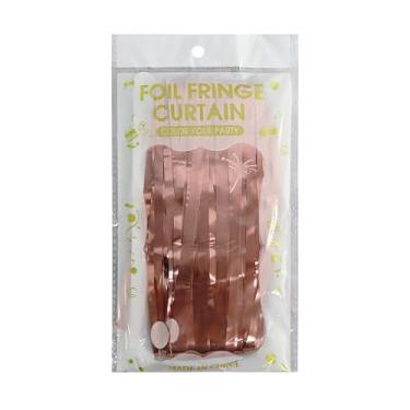Imagem de Cortina Metalizada para Decoração de Festas, Rose Gold, Plástico, 1m x 2m, Aniversário, Casamento, Chá Revelação