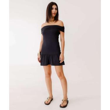 Imagem de Vestido Feminino Ombro a Ombro Marisa-13045, Preto, G