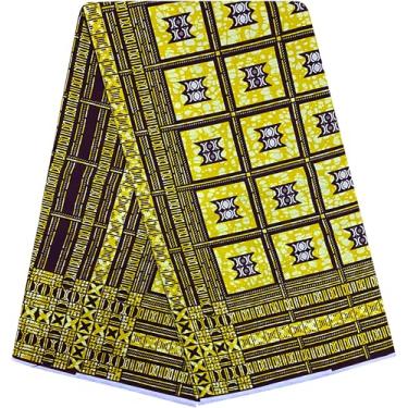 Imagem de Shenbolen Tecido de cera africana 6 jardas Ankara Print Tecido de algodão para vestido de festa (B21)