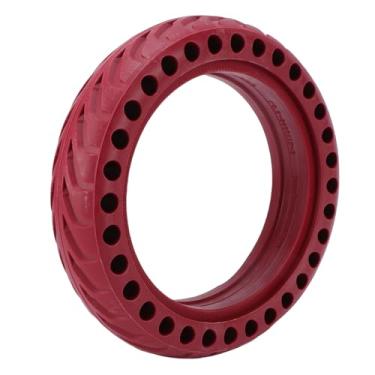 Imagem de RiToEasysports Pneus de Scooter, Borracha 8.5x2 Slot 36 Buraco de Acesso Redondo Scooter Elétrico Fora da Estrada Pneu Sólido para M365 M365 Pro Vermelho Profundo