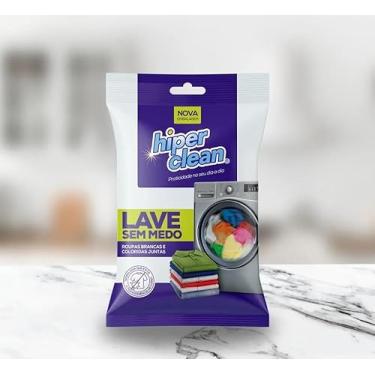 Imagem de Hiper Clean Lenço Antimanchas para Lavanderia, Lave sem Medo, Roupas Brancas e Coloridas Juntas