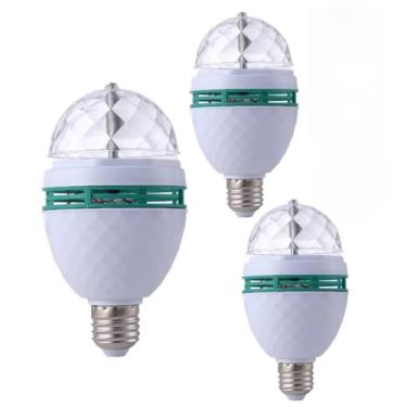 Imagem de Lâmpada LED Globo Giratório RGB E27 com Bocal – Luz Colorida para Festa, Balada e Decoração, Bivolt (3)