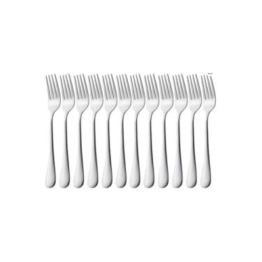 Imagem de Garfo de Sobremesa Gamma, Aço Inox, 16,5cm, Kit com 12 Unidades, Cor Inox