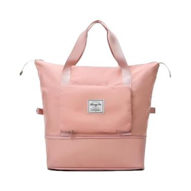 Imagem de Bolsa Dobrável que vira mochila na Cor Rosa – Leve, Prática e Ideal para o Dia a Dia