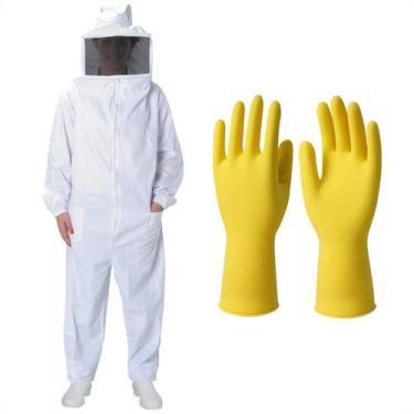 Imagem de Roupa Apicultor Macacão Apicultura Tirar Colher Mel Mexer Criar Abelha