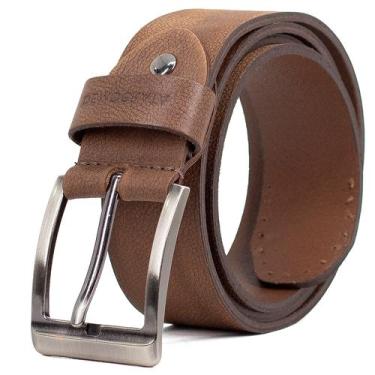 Imagem de Cinto Masculino Democrata Casual Garage Largo Couro Legítimo Confortáv