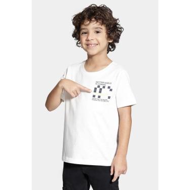 Imagem de Camiseta Aramis Infantil Manga Curta Pixel Off White-Masculino