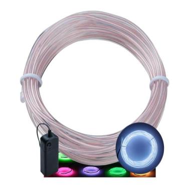 Imagem de Fio Cordão Neon 3 Metros Com Controle A Pilha Festa Balada Resistente 