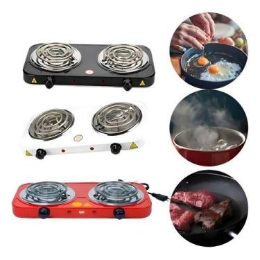 Imagem de Fogão Portátil 2 Bocas 2000w Fogareiro Elétrico Camping - Relinx, Pret