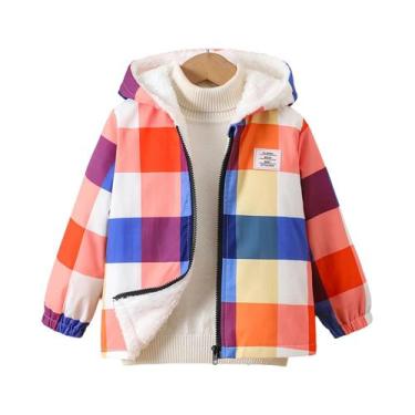 Imagem de Casaco Com Capuz Para Meninos, Forrado Em Pelúcia, Com Zíper, Moda Out