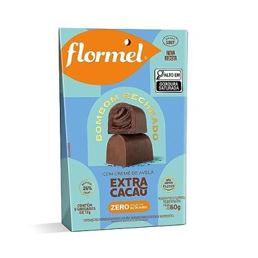 Imagem de Bombom Recheio Avelã Extra Cacau FLORMEL Zero Açúcar- Caixa com 5 Unidades