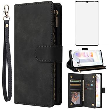 Imagem de Asuwish Capa carteira compatível com LG Velvet 5G/LGVelvet Verizon G5 UW T-Mobile 2020 e protetor de tela de vidro temperado, capa flip com porta-cartões, capas para celular LM G900UM 4G Tmobile