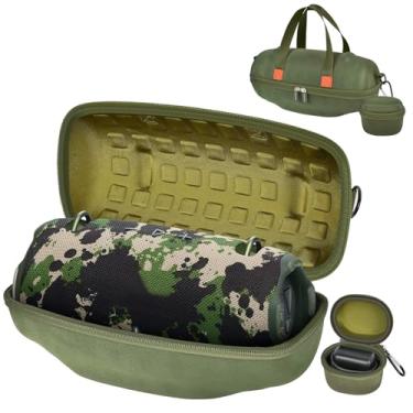 Imagem de Capa compatível com alto-falante Bluetooth JBL Xtreme 4/3 portátil, impermeável, sem fio, organizador de armazenamento de viagem com suporte para adaptador (apenas caixa) - preta