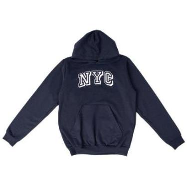 Imagem de Moletom Masculino Desayner com Capuz New York Preto-Masculino