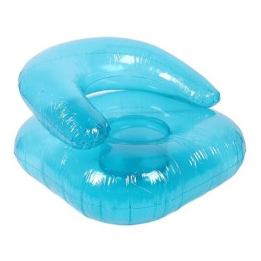 Imagem de KIMISS Cadeira Inflável Ergonômica Transparente de PVC para Relaxamento Interno e Externo Em Azul - Ideal para Quarto, Varanda, Jardim, Piscina e Atividades Divertidas