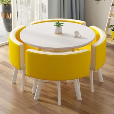 Imagem de Conjunto de mesa e cadeira de clube de recepção de escritório, conjunto de mesa de jantar de cozinha de café, conjuntos de mesa de negociação para sala de conferências, conjunto de mesa e cadeira de
