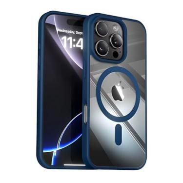 Imagem de Capinha Case Capa Transparente Basic Anti Impacto Bordas Elevadas Magnética Premium Luxo Para iPhone (Azul, iPhone 17 Pro)