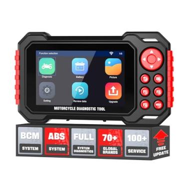 Imagem de Scanner de motocicleta ferramenta de diagnóstico de motocicleta, leitor de código OBDII para motocicleta com detecção instantânea de digitalização automática para Honda Kawasaki Yamaha Harley 70 +