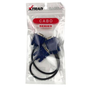 Imagem de Cabo Y Vga 1 Macho E 2 Femeas 20Cm Ligue 2Monitores Em 1 Cpu