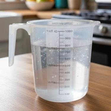 Imagem de Jarra Medidora Multiuso Transparente com Alça 1 Litro R6604 - JW SHOP,