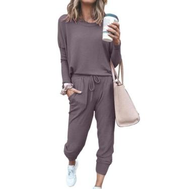 Imagem de Conjunto de Moletom PRETTYGARDEN Blusa de Manga Longa e Calça Jogger C