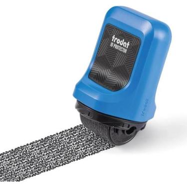 Imagem de Carimbo Rolo Protetor de Dados e Identidade Trodat Azul - 3 em 1