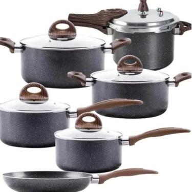 Imagem de Jogo de panelas 6 Peças Granito Indução Brinox