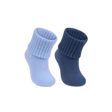 Imagem de Kit/2 Meia Cano Médio Lupo Baby 02057-088 Punho Soft Atoalhada Algodão