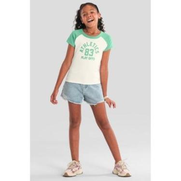 Imagem de Shorts jeans infantil menina Brandili -Azul-Feminino