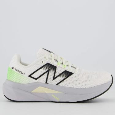 Imagem de Tênis New Balance Fuelcell Propel V5 Feminino Off White e Verde-Feminino