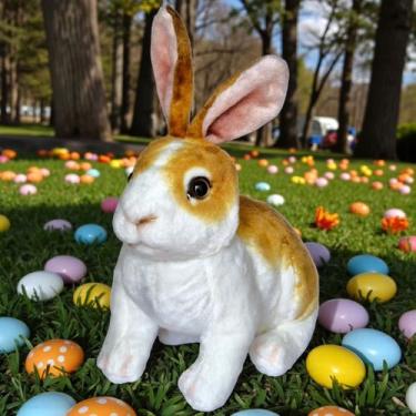 Imagem de Coelho de Pelúcia Realista Coelhinho Fazendinha Cor:Dourado - Fizzy, D