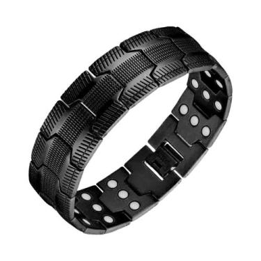 Imagem de Pulseira Magnética De Cobre Neodímio 3500 Gauss De Força 3X Para Homen