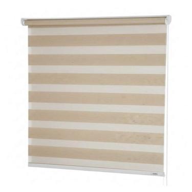 Imagem de Persiana Cortina Zebra Rolo Dupla 140x160cm Sala Quarto Cozinha Janela