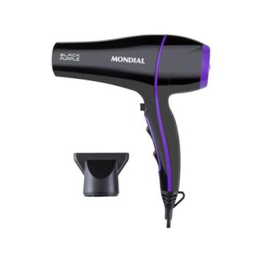 Imagem de Secador de Cabelo Mondial Black Purple com Tourmaline Íon 2000W Preto/