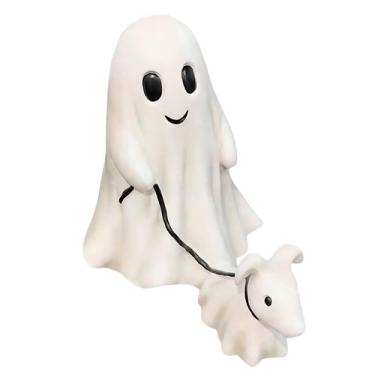 Imagem de Escultura de decoração Ghost Walking Dog Resina para jardim - yiweisai