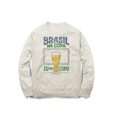Imagem de Moletom Brasil Na Copa Eu No Copo - - Studio Geek, 2G, Off white