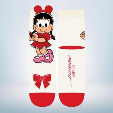 Imagem de Meia 3D Divertida Soquete Licenciado Personagens Turma da Monica Chico