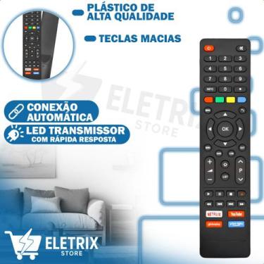 Imagem de Controle Remoto Compatível Com Smart Tv Philco 4k Netflix e Pilhas Inc