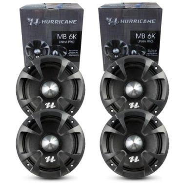 Imagem de 2 Pares Alto Falante MidBass Hurricane Pro MB 6K 700W 8 OHMS