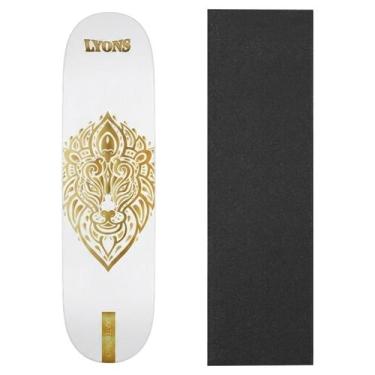 Imagem de Shape Para Skate Lyons 8.0 Marfim Selecionado Original Cor:BrancoTaman
