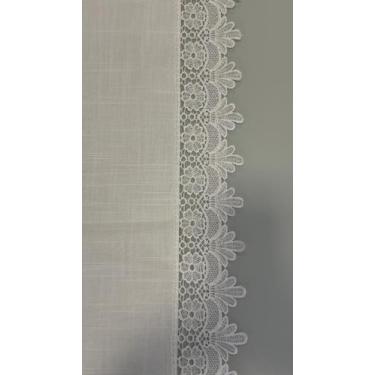 Imagem de Caminho de mesa borda em renda 40x225 cm branco - Rafimex