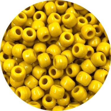 Imagem de Passante Miçanga Terere 10mm Amarelo 10pçs Biju Artesanato - Macall