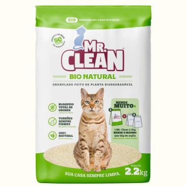 Imagem de Areia Higiênica Biodegradável 2,2kg - Areia para Gatos Natural Mr Clea